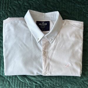 Hollister White Casual Button Down Shirt